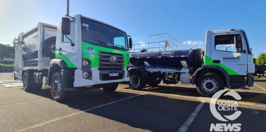 Medianeira recebe do Estado dois caminhões novos
