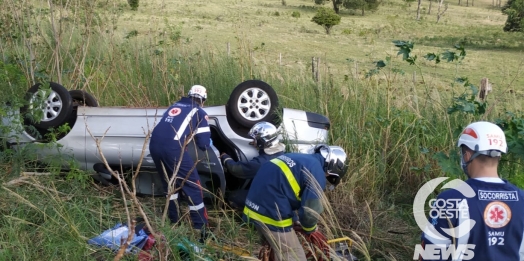 Condutor morre após capotar veículo próximo a ‘Serrinha de Diamante’