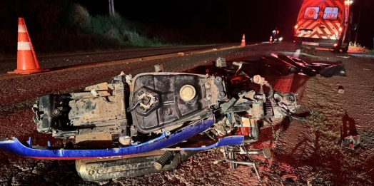 Moto parte ao meio e homem morre em acidente na PR 488 em Santa Helena