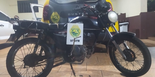 Motocicleta estrangeira com ruído excessivo e condutor sem habilitação é apreendida em São Miguel do Iguaçu