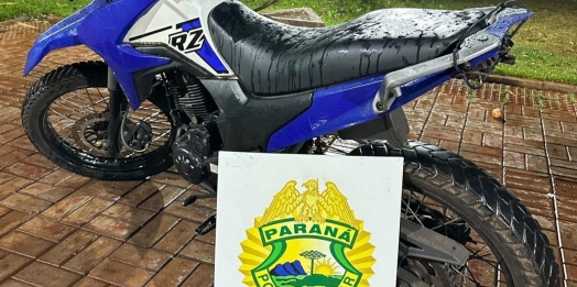 Motocicleta furtada no Paraguai é recuperada pela PM em Santa Helena