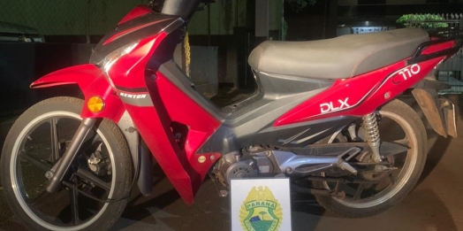 Motocicleta roubada no Paraguai é recuperada pela polícia em Medianeira