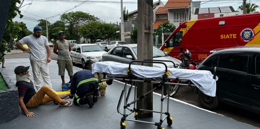 Motociclista é atingido por caminhão em São Miguel do Iguaçu