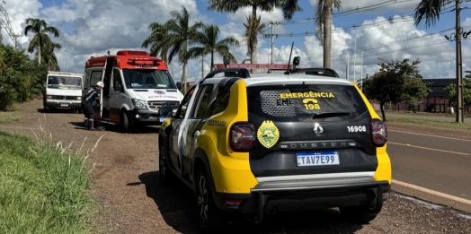 Motociclista fica gravemente ferido na PR 488 em Santa Helena