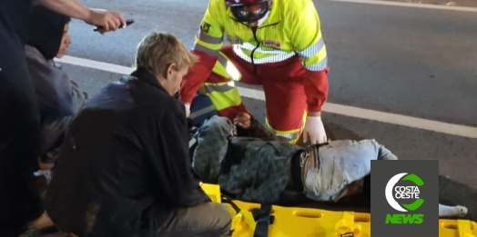 Motociclista se envolve em acidente na BR 277 em Medianeira