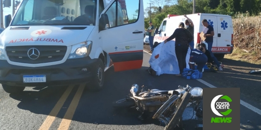 Motociclista tem perna e braço decepados em acidente na PR 488 em Santa Helena
