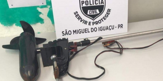 Motor elétrico de barco roubado é recuperado pela Polícia Civil em São Miguel do Iguaçu