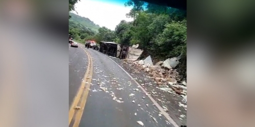 Motorista de caminhão morre em acidente na BR-277 próximo de Cantagalo