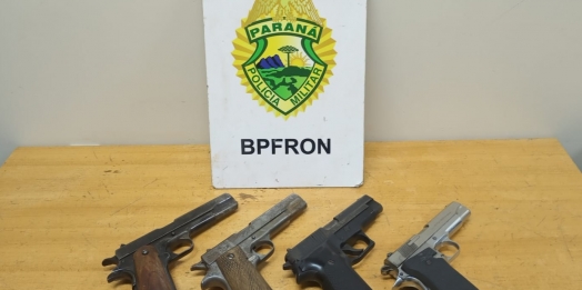 Mulher é detida com quatro pistolas durante abordagem do BPFron em Medianeira
