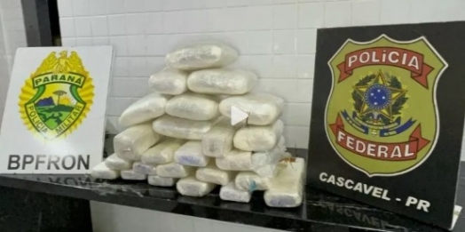 Mulher é flagrada com quase 19 kg de droga em ônibus na BR-277