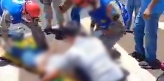 Mulher fica ferida após sofrer queda de moto na BR-277 em Medianeira