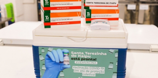 Santa Terezinha de Itaipu recebe 790 doses da Coronavac para atender os idosos de 70 a 75 anos