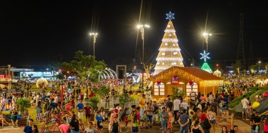 Natal Águas e Luzes: Gramadão e Praça da Paz ficam iluminados até esta sexta-feira (5)