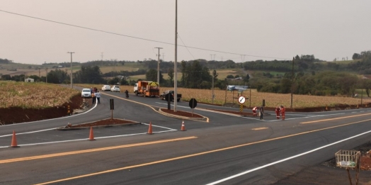 Obra no trevo da PR-497 chega à última etapa de construção