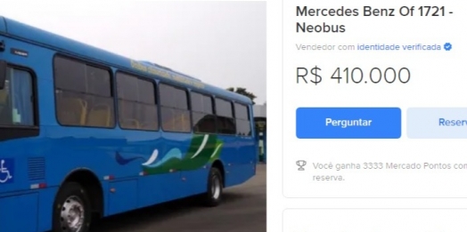 Ônibus com ar-condicionado que circulavam em Foz estão à venda no Mercado Livre