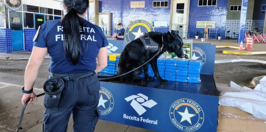 Operação conjunta entre Receita Federal e Força Nacional encontra 80 kg de cocaína na Ponte Internacional da Amizade