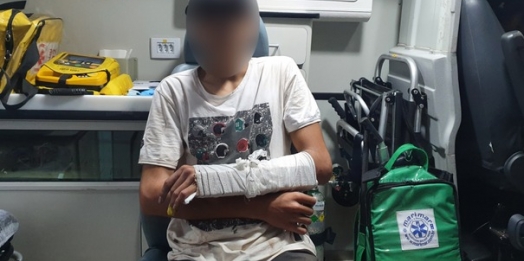 Pai procura condutor de veículo que atropelou seu filho em Santa Helena; vídeo