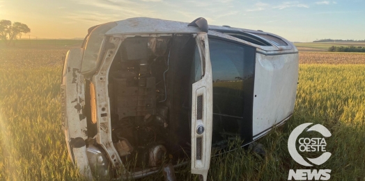 Palio é abandonado após acidente em Santa Helena
