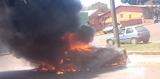 Pampa é consumida pelo fogo em São José das Palmeiras (vídeo)
