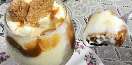 Pavê de doce de leite com sorvete