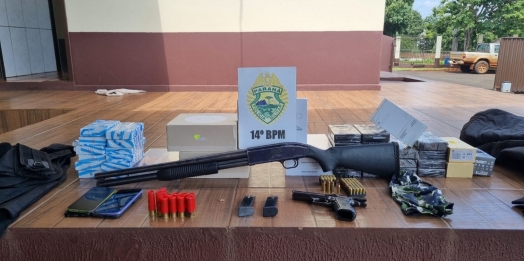 Perseguição na BR-277 termina com dois homens presos e arsenal apreendido em São Miguel do Iguaçu