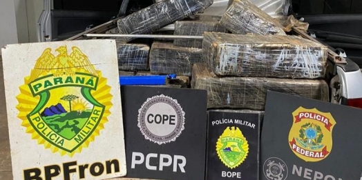PF, BPFRON, BOPE E COPE realizam apreensão de 650kg de maconha em Santa Terezinha de Itaipu