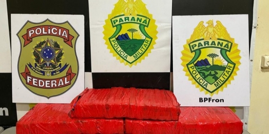 PF e BPFron apreendem aproximadamente 43 kg de maconha no PR