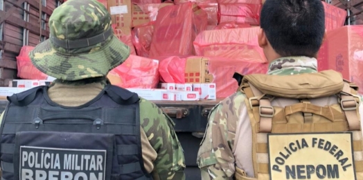 PF e BPFRON apreendem dois veículos carregados com cigarros paraguaios