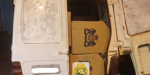 PF e forças estaduais de segurança apreendem veículo com cigarros contrabandeados em Santa Helena