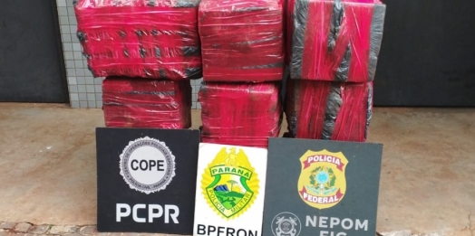 PF e PM apreendem fardos de maconha às margens do Lago de Itaipu, em Itaipulândia