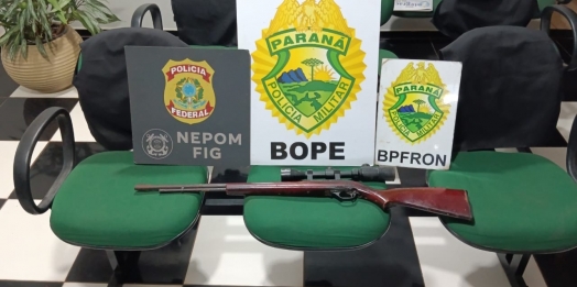 PF e PM prendem individuo por porte ilegal de arma de fogo em São Miguel do Iguaçu