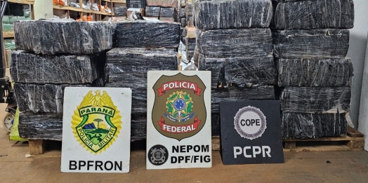 PF, PC e PM apreendem 1,3 tonelada de maconha em Santa Helena/PR
