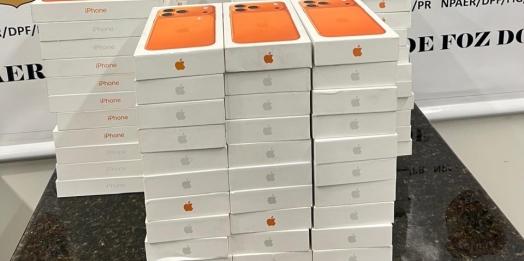 PF prende passageiro com carga milionária de produtos descaminhados no aeroporto de Foz do Iguaçu