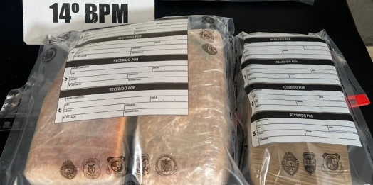 PM apreende mais de 9kg de drogas na zonas rural de São Miguel do Iguaçu