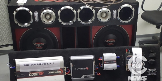 PM apreende veículos e som automotivos após ‘algazarra’ no Balneário de Santa Helena