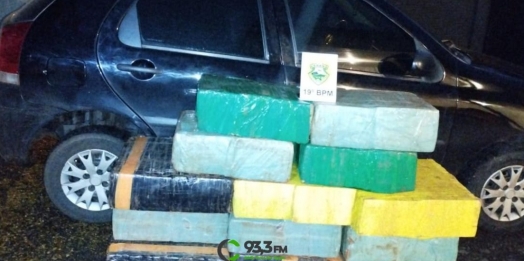 PM de Diamante D’Oeste prende motorista transportando 500 kg de maconha