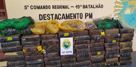 PM de Entre Rios do Oeste apreende cerca de 630 quilos de maconha no interior