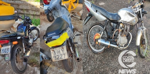 PM de Medianeira recupera motos furtadas