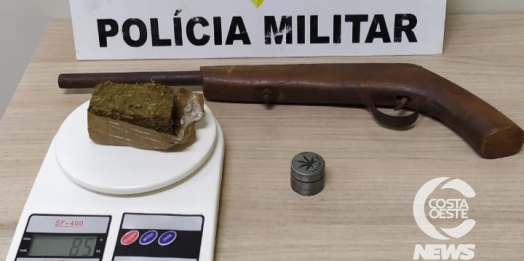 PM de Santa Helena localiza arma e droga ao atender violência doméstica