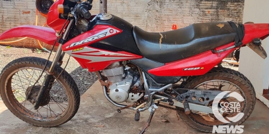 PM de São José das Palmeiras recupera em Luz Marina, motocicleta furtada em Missal