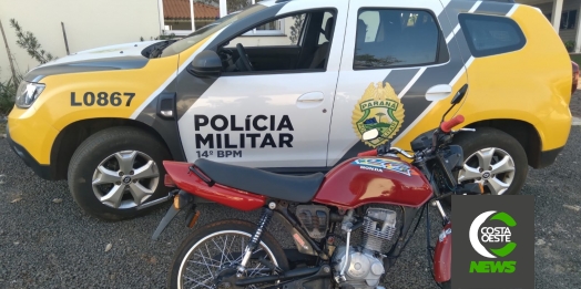 PM prende homem e recupera moto que havia sido furtada em Medianeira