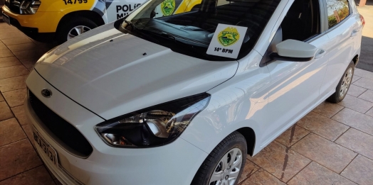 PM recupera em São Miguel do Iguaçu veículo roubado em Santa Helena