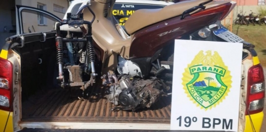PM recupera moto, patinete e peças furtadas e detém mulher em Santa Helena