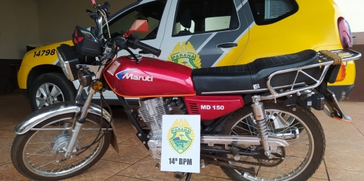 PM recupera moto adulterada em São Miguel do Iguaçu
