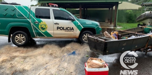 Polícia Ambiental prende seis pessoas em flagrante por crime de pesca em São Miguel do Iguaçu