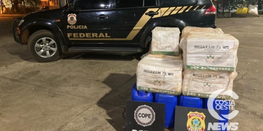 Polícia apreende agrotóxicos na zona rural de Itaipulândia