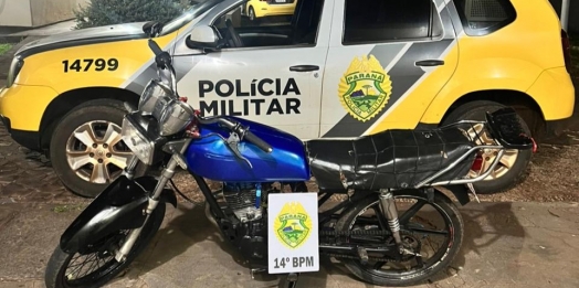 Polícia apreende motocicleta irregular e sem documentação em Medianeira