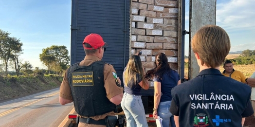 Polícia apreende veículos transportando carnes de forma irregular entre Santa Helena e Missal