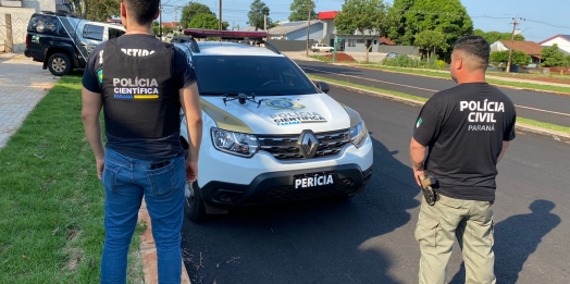 Polícia Científica realiza perícia em local de acidente que vitimou jovem em Santa Helena