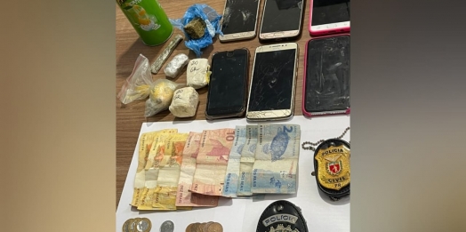 Polícia Civil de Santa Terezinha de Itaipu prende em flagrante suspeito de tráfico de drogas